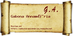 Gabona Annamária névjegykártya