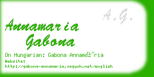 annamaria gabona business card